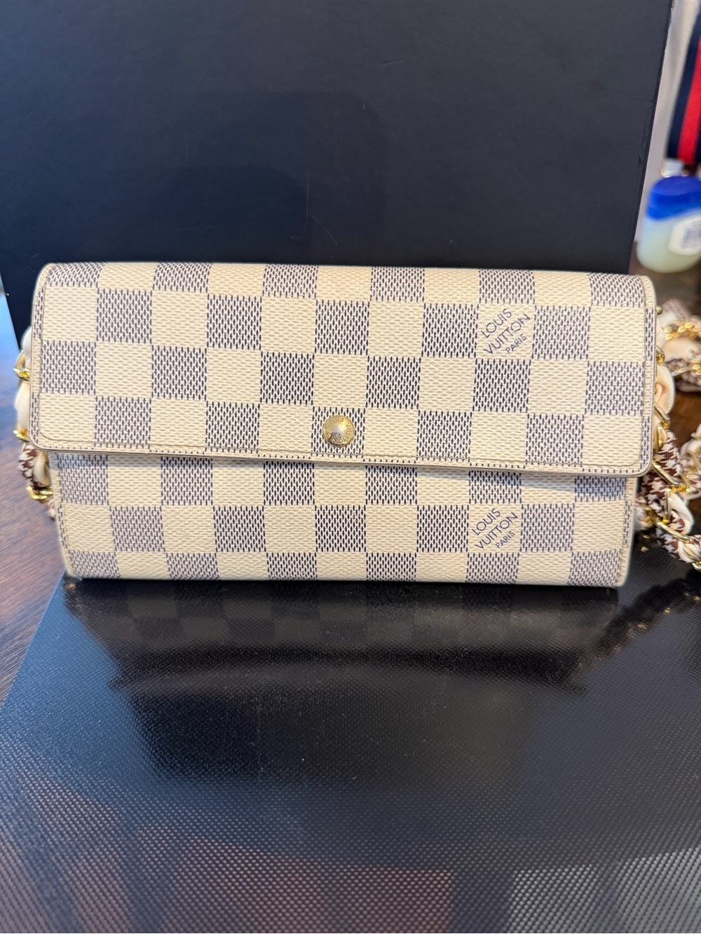 Authentic Louis Vuitton Damier Azur   Wallet